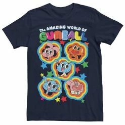 Licensed Character Men's Cartoon Network Gumball Group Shot Tee Navy Heather -Licensed Character Shop unnamed file 31198