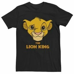 Licensed Character Men's Disney's The Lion King Simba Smile Face Tee Navy Hthr -Licensed Character Shop unnamed file 31228
