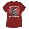 Licensed Character Juniors' Star Wars You Will Be My Valentine Darth Vader Tee Red -Licensed Character Shop unnamed file 31233