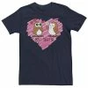 Licensed Character Men's Star Wars Valentines Don't Porget Sketch Heart Tee Navy -Licensed Character Shop unnamed file 31236