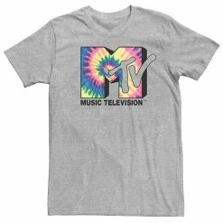 Licensed Character Men's MTV Spiral Tie-Dye Fill Logo Tee White -Licensed Character Shop unnamed file 31249
