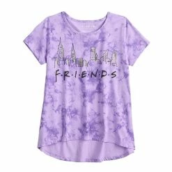 Licensed Character Girls 7-16 Friends Tie Dye Graphic Tee