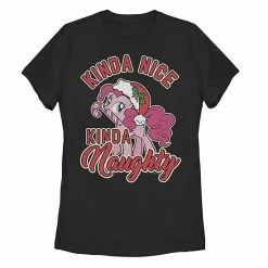 Licensed Character Juniors' My Little Pony Christmas Kinda Nice Kinda Naughty Tee Black -Licensed Character Shop unnamed file 31262