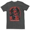 Licensed Character Men's Marvel Deadpool Paint Splatted Super Hero Tee Black -Licensed Character Shop unnamed file 31266