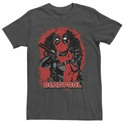 Licensed Character Men's Marvel Deadpool Paint Splatted Super Hero Tee Black -Licensed Character Shop unnamed file 31268