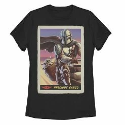 Licensed Character Juniors' Star Wars: The Mandalorian Precious Cargo Poster Tee Black -Licensed Character Shop unnamed file 31274