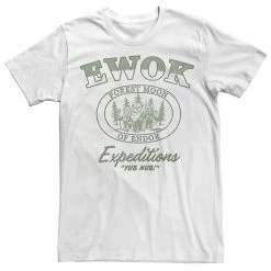 Licensed Character Men's Star Wars Ewok Expedition Badge Tee White