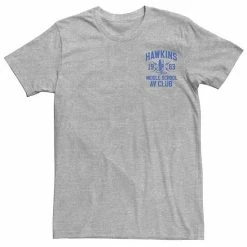 Licensed Character Men's Netflix Stranger Things Hawkins Middle School AV Club 1983 Tee Athletic Heather -Licensed Character Shop unnamed file 31321