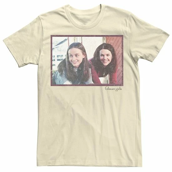 Licensed Character Men's Gilmore Girls Rory & Lorelai Portrait Tee Natural 4 Licensed Character Men's Gilmore Girls Rory & Lorelai Portrait Tee Natural - Image 2