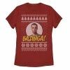 Licensed Character Juniors' The Big Bang Theory Bazinga Holiday Pattern Tee Navy -Licensed Character Shop unnamed file 31353