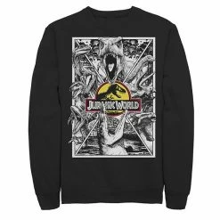 Licensed Character Men's Jurassic World Black And White Comic Dinos Fleece Graphic Pullover -Licensed Character Shop unnamed file 31364