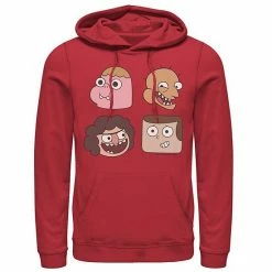 Licensed Character Men's Cartoon Network Clarence And Friends Big Portraits Hoodie Red -Licensed Character Shop unnamed file 31389