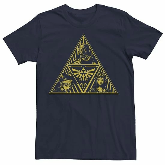 Licensed Character Men's Nintendo The Legend Of Zelda Triforce Portrait Fill Tee Navy 4 Licensed Character Men's Nintendo The Legend Of Zelda Triforce Portrait Fill Tee Navy - Image 2