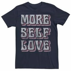 Licensed Character Men's Trendy Retro Self Love Tee Black