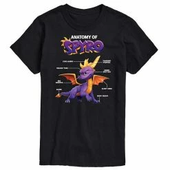 Licensed Character Men's Spyro Anatomy Tee Grey -Licensed Character Shop unnamed file 31561