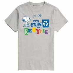 Licensed Character Men's Peanuts Its Fun To Recycle Tee Silver -Licensed Character Shop unnamed file 31566