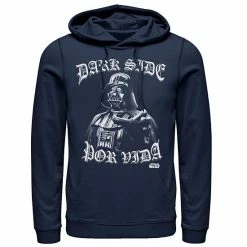 Licensed Character Men's Gonzales Darth Vader Dark Side Por Vida Portrait Hoodie Navy -Licensed Character Shop unnamed file 31580