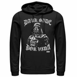 Licensed Character Men's Gonzales Darth Vader Dark Side Por Vida Portrait Hoodie Navy -Licensed Character Shop unnamed file 31581
