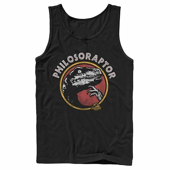 Licensed Character Men's Jurassic Park Philosoraptor Pose Humor Tank Black 5 Licensed Character Men's Jurassic Park Philosoraptor Pose Humor Tank Black - Image 3