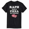 Licensed Character Men's TMNT Pizza My Heart Raph Tee Green -Licensed Character Shop unnamed file 31608