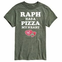 Licensed Character Men's TMNT Pizza My Heart Raph Tee Green -Licensed Character Shop unnamed file 31613
