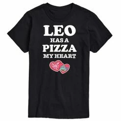 Licensed Character Men's TMNT Pizza My Heart Leo Tee Dark Blue