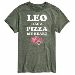 Licensed Character Men's TMNT Pizza My Heart Leo Tee Dark Blue -Licensed Character Shop unnamed file 31622
