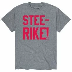 Licensed Character Men's Stee-Rike Baseball Tee Grey -Licensed Character Shop unnamed file 31633