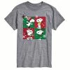 Licensed Character Men's Peanuts Christmas Grid Tee Aqua -Licensed Character Shop unnamed file 3164
