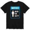 Licensed Character Men's Notice Man On Duty Tee Grey -Licensed Character Shop unnamed file 31665