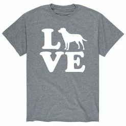 Licensed Character Men's Love Labrador Tee Grey -Licensed Character Shop unnamed file 31675