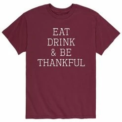 Licensed Character Men's Eat Drink Be Thankful Tee Red -Licensed Character Shop unnamed file 3171