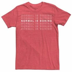 Licensed Character Men's Normal Is Boring Text Fade Tee Kelly Heather -Licensed Character Shop unnamed file 31715