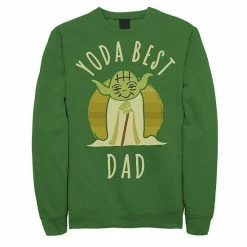 Licensed Character Men's Star Wars Yoda Best Dad Cartoon Yoda Sweatshirt Black -Licensed Character Shop unnamed file 31722
