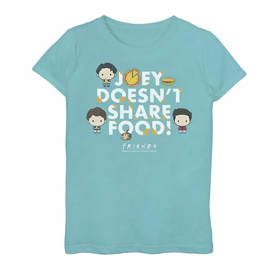 Licensed Character Girls 7-16 Friends Chibi Joey Doesn't Share Food Graphic Tee Navy 3 Licensed Character Girls 7-16 Friends Chibi Joey Doesn't Share Food Graphic Tee Navy