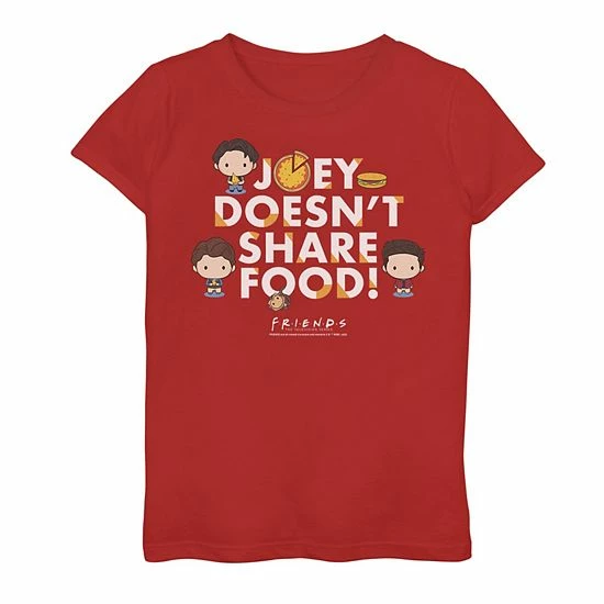 Licensed Character Girls 7-16 Friends Chibi Joey Doesn't Share Food Graphic Tee Navy 8 Licensed Character Girls 7-16 Friends Chibi Joey Doesn't Share Food Graphic Tee Navy - Image 6