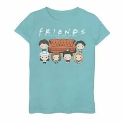 Licensed Character Girls 7-16 Friends Chibi Couch Crew Graphic Tee Red -Licensed Character Shop unnamed file 31737