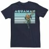 Licensed Character Men's DC Comics Aquaman Vintage Stripes Tee Royal -Licensed Character Shop unnamed file 31744