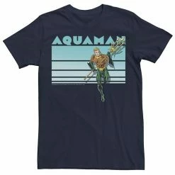 Licensed Character Men's DC Comics Aquaman Vintage Stripes Tee Royal -Licensed Character Shop unnamed file 31746