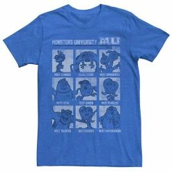 Licensed Character Men's Disney Pixar Monsters University Vintage Yearbook Tee Royal Heather -Licensed Character Shop unnamed file 31766