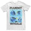 Licensed Character Men's Disney Pixar Finding Dory Fluent In Whale Tee White -Licensed Character Shop unnamed file 31768