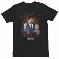 Licensed Character Big & Tall Addams Family Frightfully Fun Father's Day Portrait Tee Athletic Heather