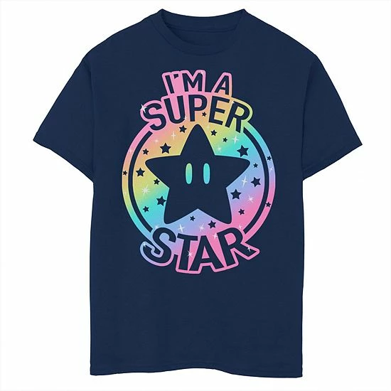 Licensed Character Boys 8-20 Nintendo Super Mario Pride I'm A Super Star Rainbow Gradient Graphic Tee White 4 Licensed Character Boys 8-20 Nintendo Super Mario Pride I'm A Super Star Rainbow Gradient Graphic Tee White - Image 2