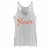 Licensed Character Juniors' Fender Simple Orange Logo Tank Black Heather -Licensed Character Shop unnamed file 31804