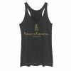 Licensed Character Disney's Cruella Juniors' House Of Baroness London Logo Graphic Tank Top Black Heather