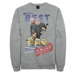 Licensed Character Men's Despicable Me Minions World's Best Dad Sweatshirt White -Licensed Character Shop unnamed file 31834