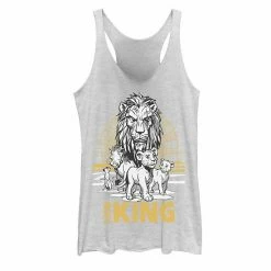 Licensed Character Juniors' Disney's The Lion King Live Action Group Sketch Tank Top Black Heather