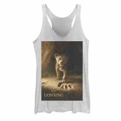 Licensed Character Juniors' Disney's The Lion King Live Action Simba Paw Tank Top Black Heather -Licensed Character Shop unnamed file 31852