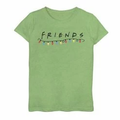 Licensed Character Girls 7-16 Friends Christmas Lights Underline Logo Graphic Tee Athletic Heather -Licensed Character Shop unnamed file 31866