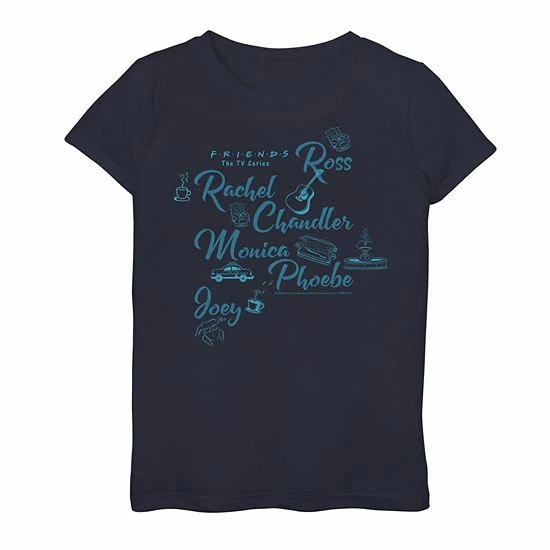 Licensed Character Girls 7-16 Friends All The Friends Symbols Name Stack Graphic Tee Mint 4 Licensed Character Girls 7-16 Friends All The Friends Symbols Name Stack Graphic Tee Mint - Image 2